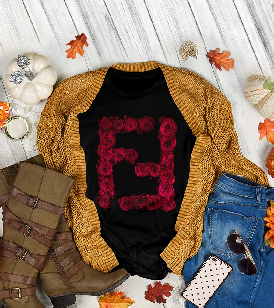 FD Red Roses Block Letters T-Shirt