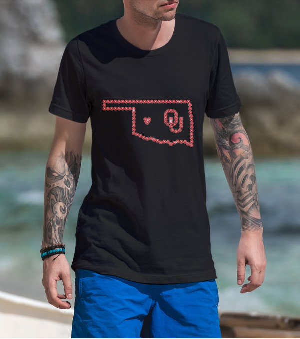Sooners OU Love Oklahoma Red Crystals T-Shirt