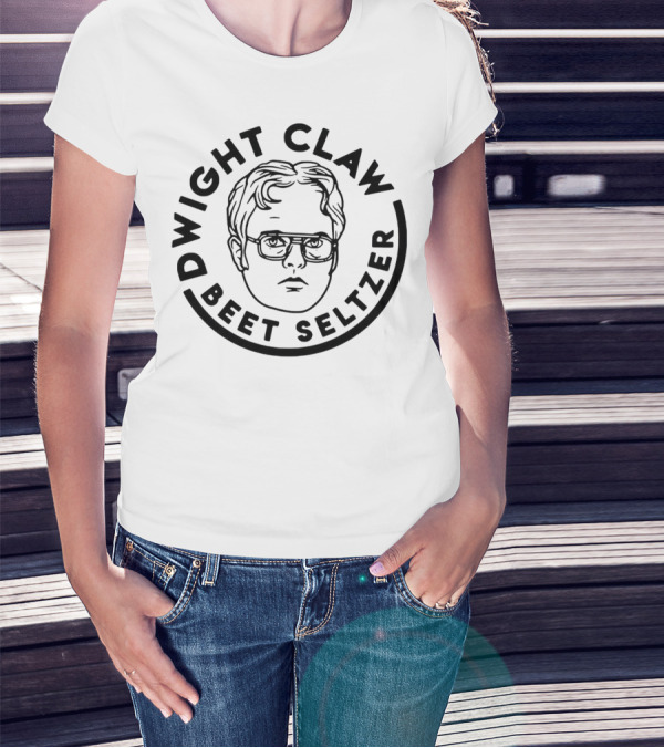 Dwight Claw Beet Seltzer Schrute Face Drawing T-Shirt