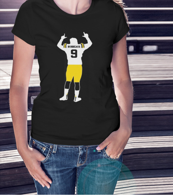 Joe Burreaux 9 LSU Football Victory Pose T-Shirt