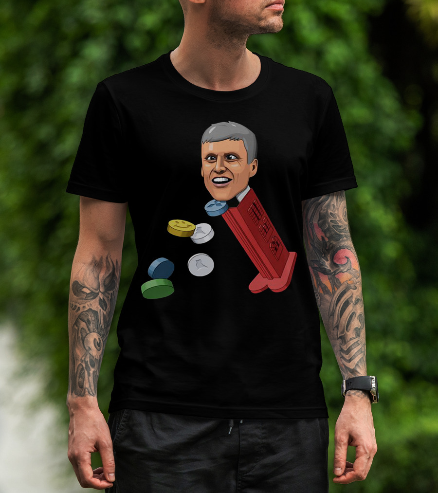 Jim’ll Paint It Dispenser With Flying Colorful Tablets T-Shirt