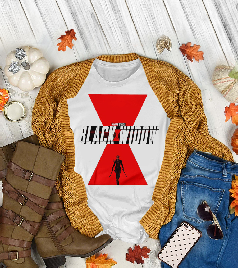 Marvel Studios Black Widow Scarlett Johansson Red Hourglass T-Shirt