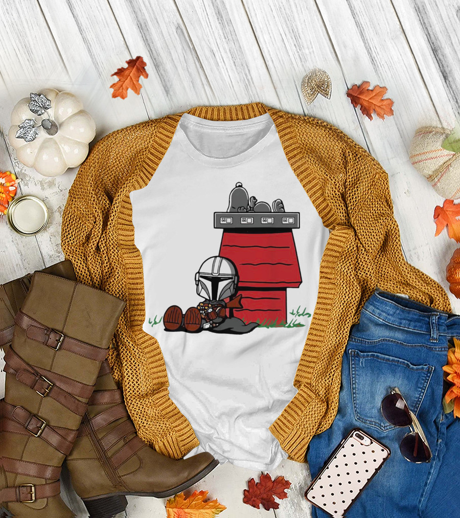 The Mandalorian and Snoopy House Crossover T-Shirt