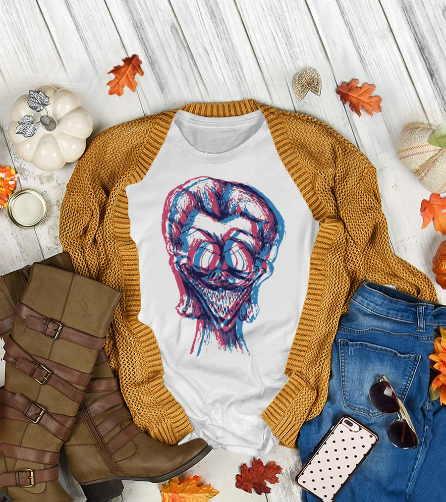 Pray For Albania Optical Illusion Joker Face T-Shirt