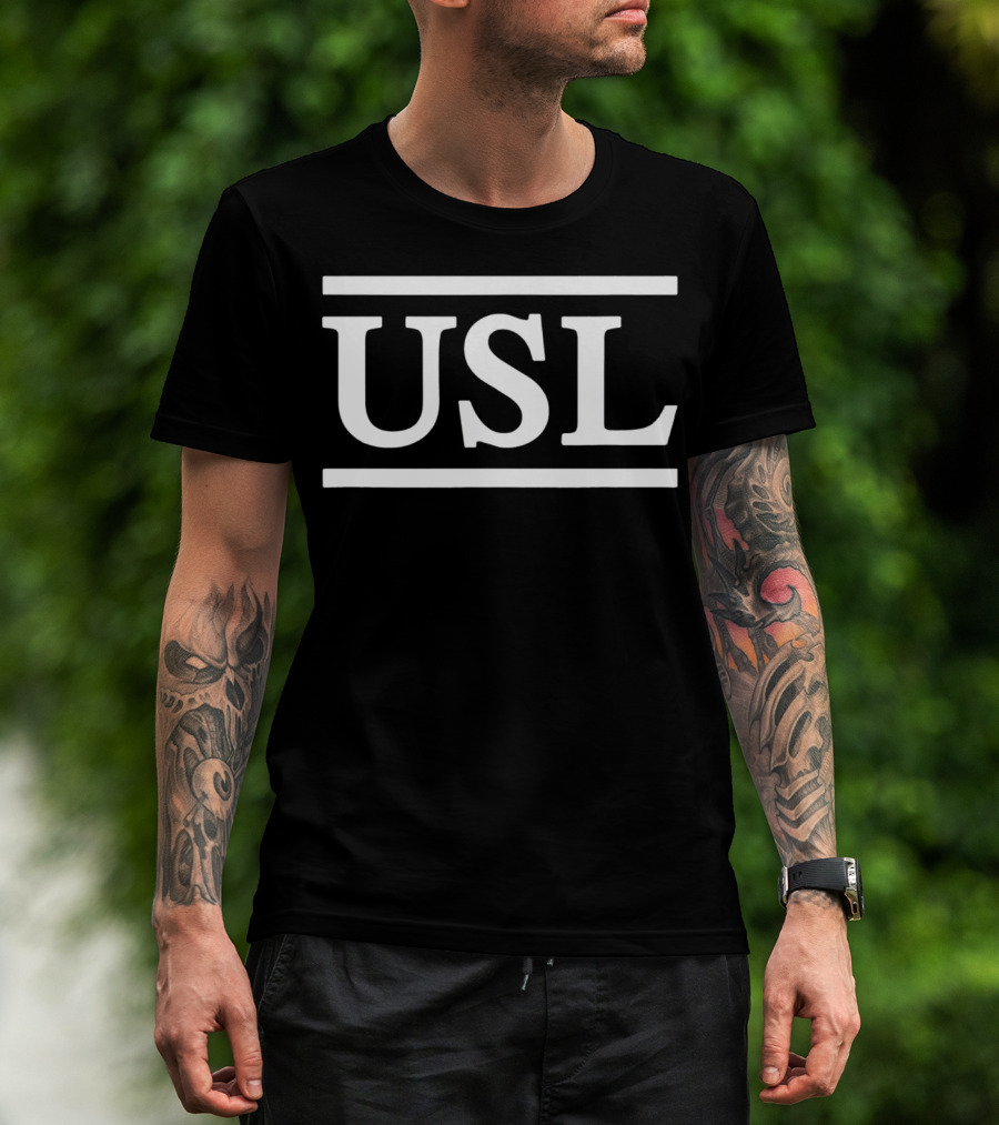 Old School USL Bold Typography Block T-Shirt