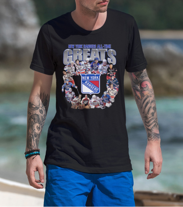 New York Rangers All-Time Greats Legends And Signatures T-Shirt