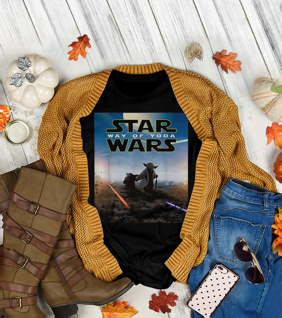Star Wars Way of Yoda Lightsaber Duel Scene T-Shirt