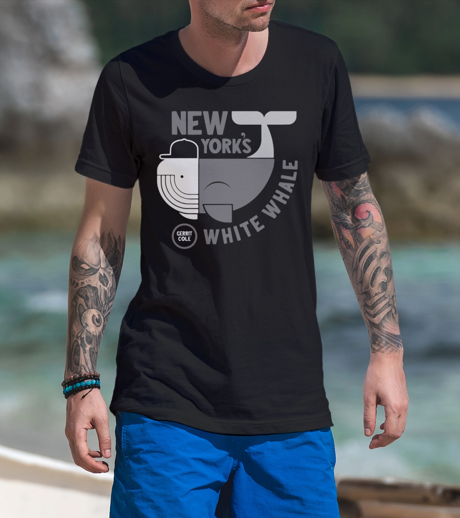New York's Gerrit Cole White Whale Baseball T-Shirt