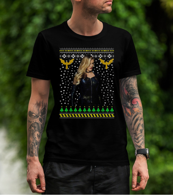Black Canary Sara Lance Ugly Christmas T-Shirt