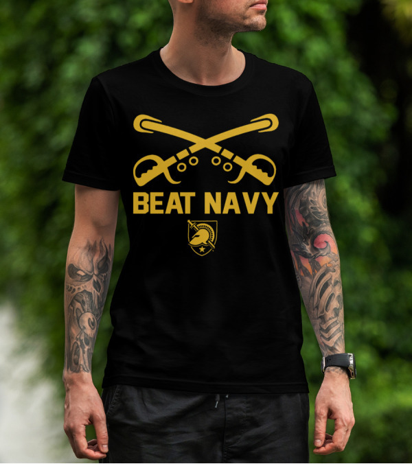 Army West Point Beat Navy Football Swords And Helmet Emblem T-Shirt