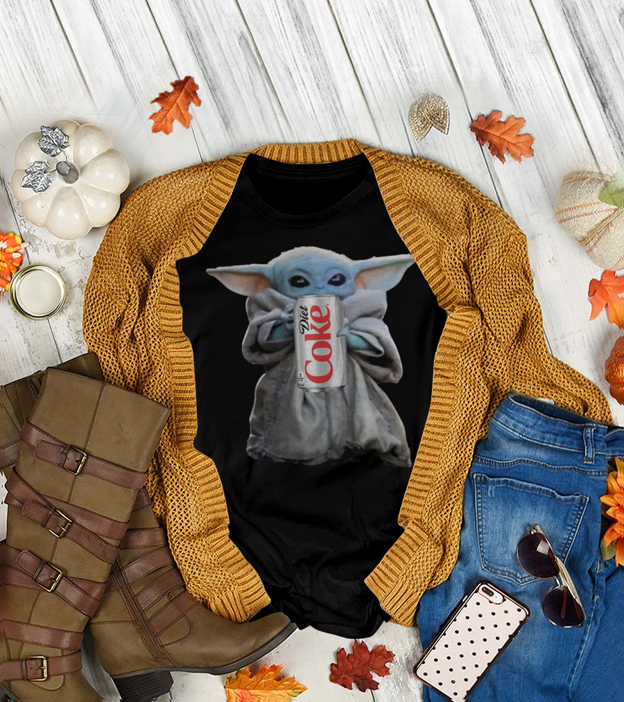 Baby Yoda Holding Diet Coke Can T-Shirt