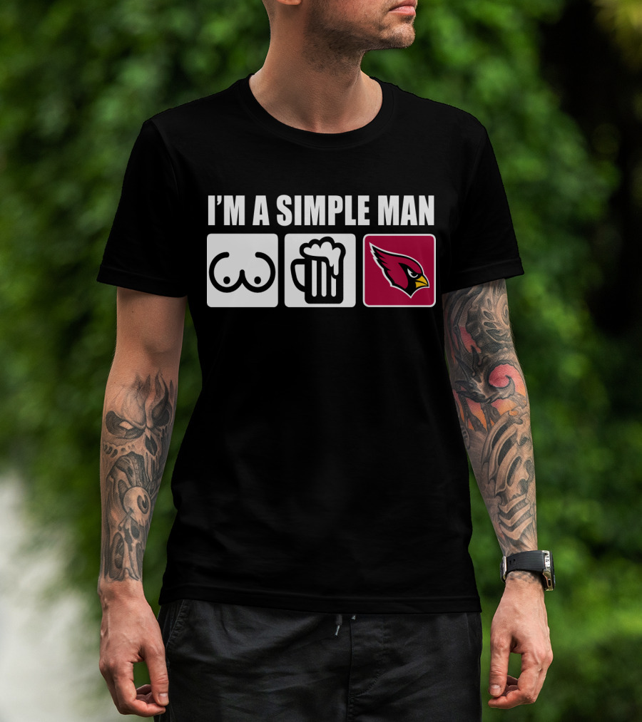 I'm A Simple Man Cardinals Iconic Symbols T-Shirt