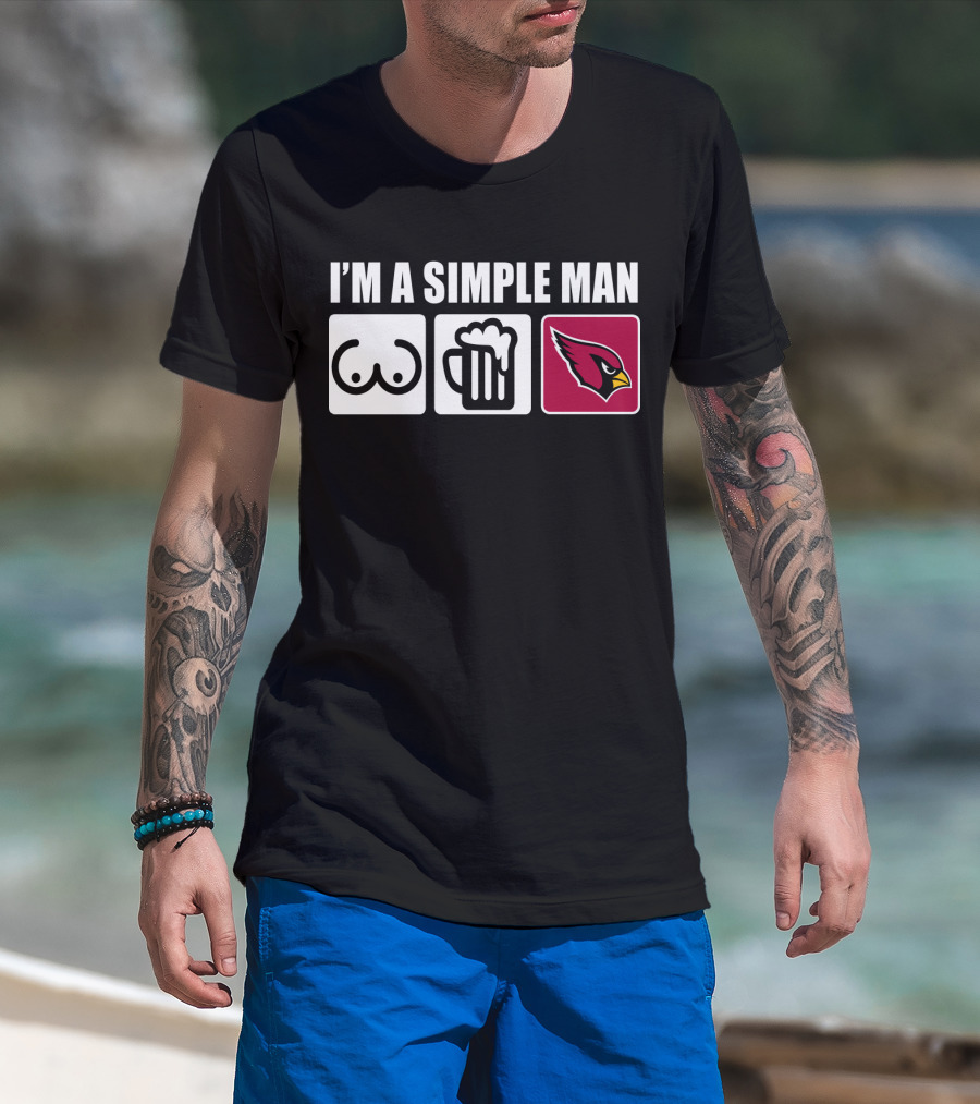 I'm A Simple Man Cardinals Iconic Symbols T-Shirt