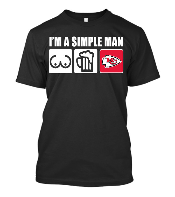 CHIEFS I'M A SIMPLE MAN BEER AND LOGO ICONS T-Shirt