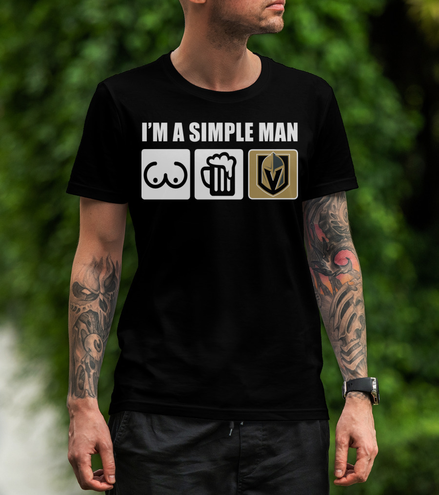 I'm A Simple Man Beer Golden Knights T-Shirt