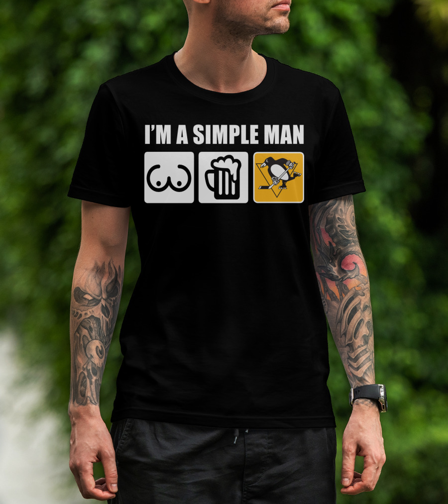 I'm A Simple Man Beer Penguins T-Shirt