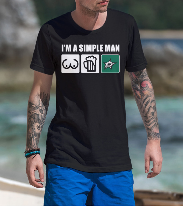 I'M A SIMPLE MAN BEER STARS T-Shirt