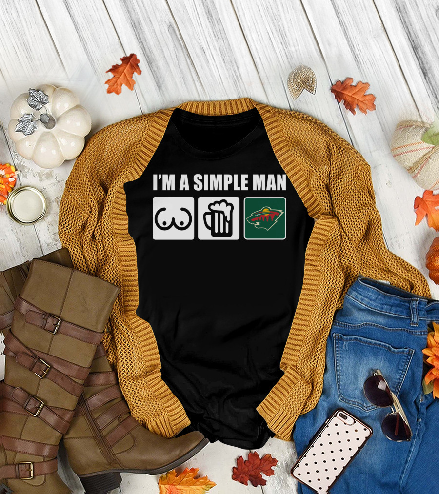 I'm a Simple Man Wilds Beer Hockey T-Shirt