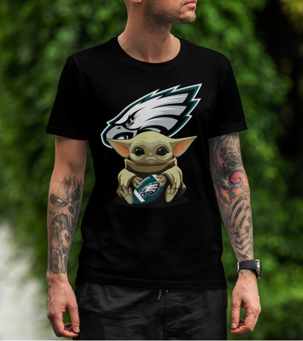 Yoda Baby Philadelphia Eagles Football Fan T-Shirt