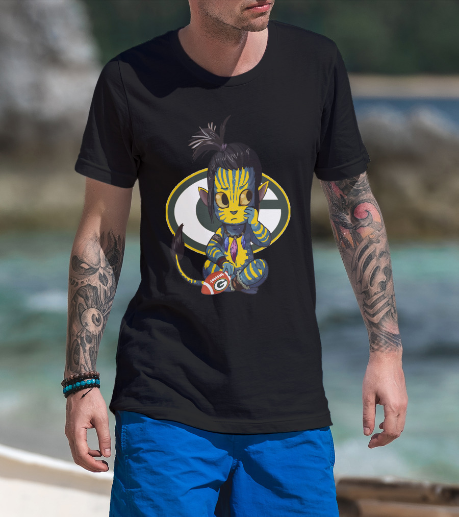 Avatar Packers Cute Football Character With Green Bay T-Shirt