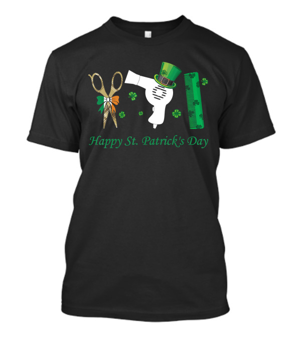 Happy St. Patrick's Day Hairdresser Hair Stylist Shamrock T-Shirt