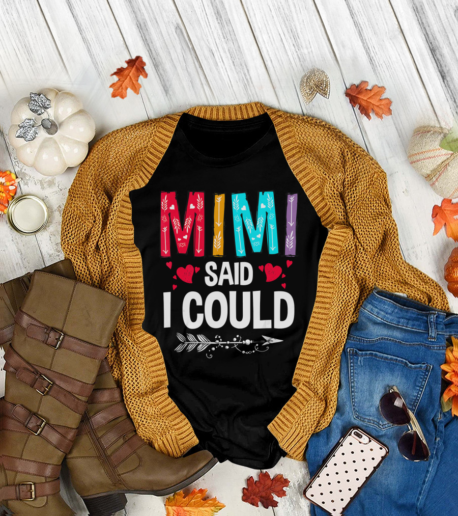 Mimi Said I Could Colorful Arrow Hearts T-Shirt