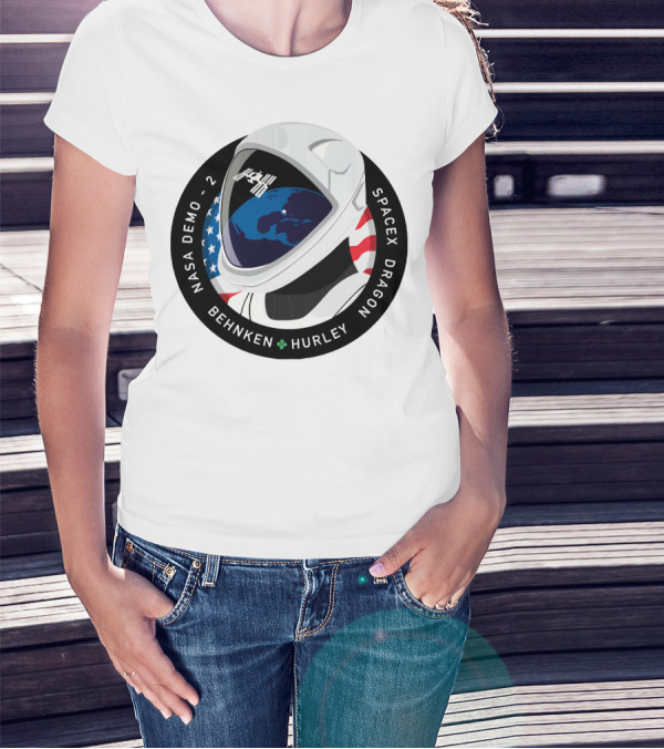 NASA Demo-2 SpaceX Dragon Behnken Hurley Patch T-Shirt