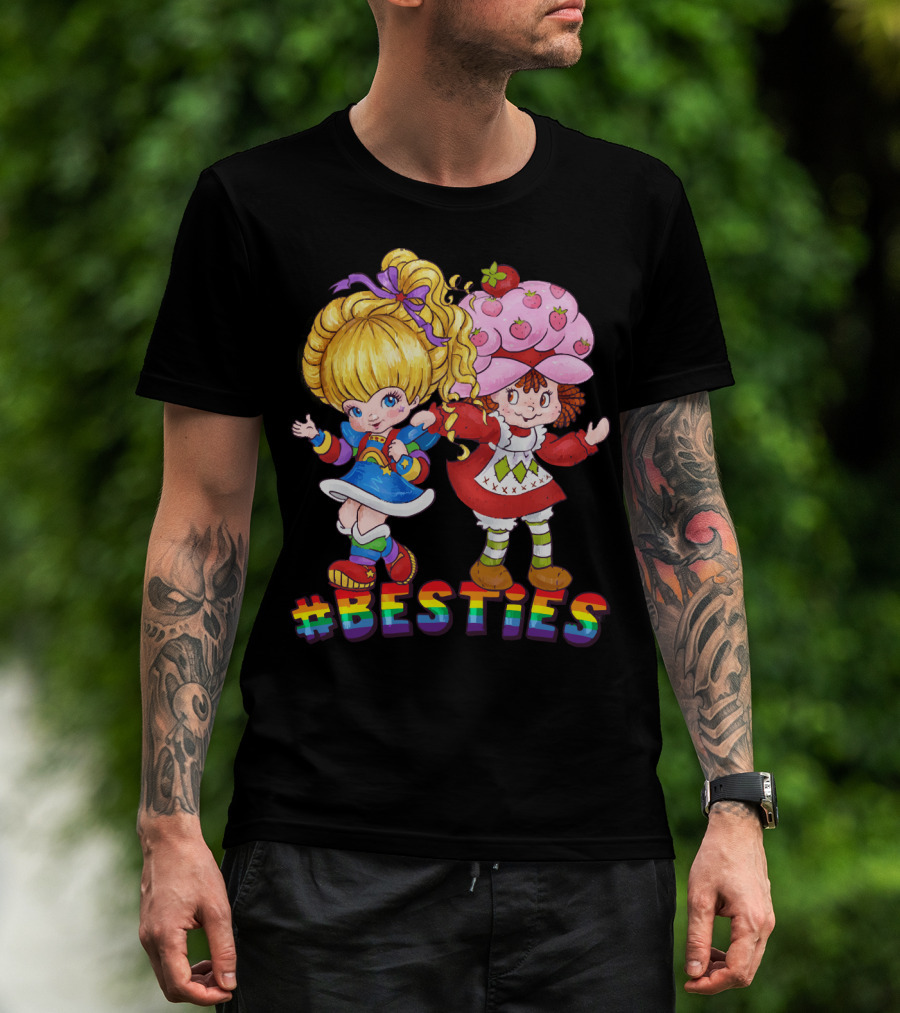 BESTIES Rainbow Brite Strawberry Shortcake T-Shirt