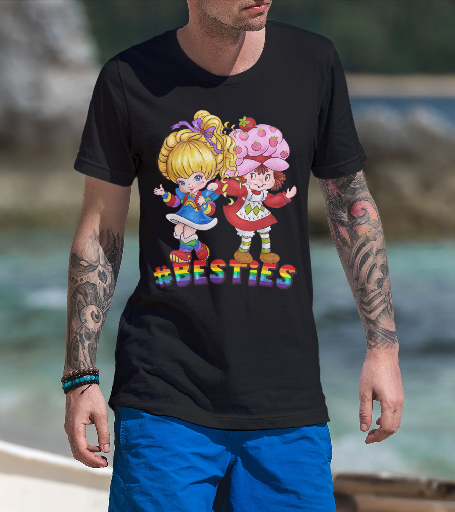 BESTIES Rainbow Brite Strawberry Shortcake T-Shirt