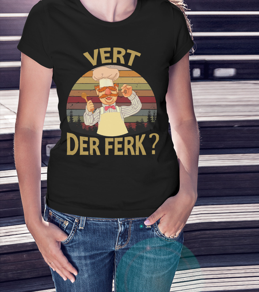 Vert Der Ferk Swedish Chef Retro Spoon Cooking Forest T-Shirt