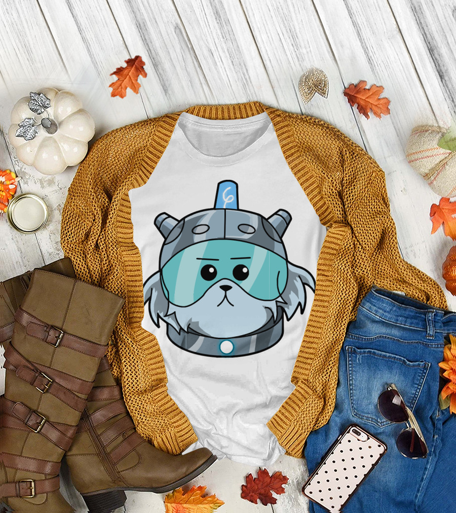Snowball Rick and Morty Helmeted Dog T-Shirt
