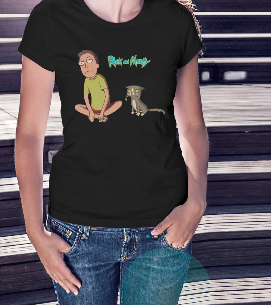 Rick And Morty Jerry And The Talking Cat T-Shirt