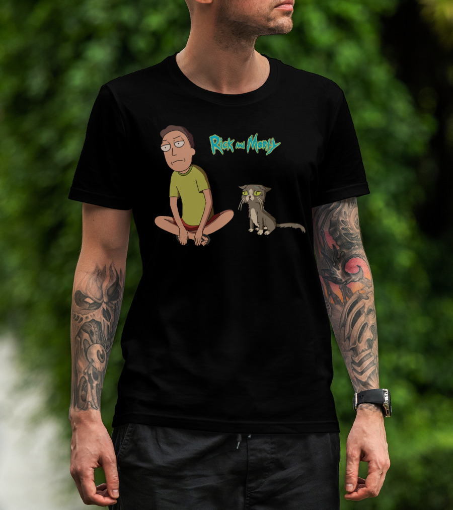 Rick And Morty Jerry And The Talking Cat T-Shirt