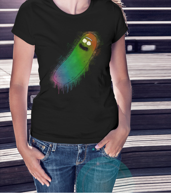 Pickle Rick Rainbow Drip Street T-Shirt
