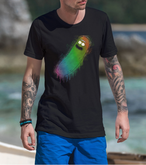 Pickle Rick Rainbow Drip Street T-Shirt