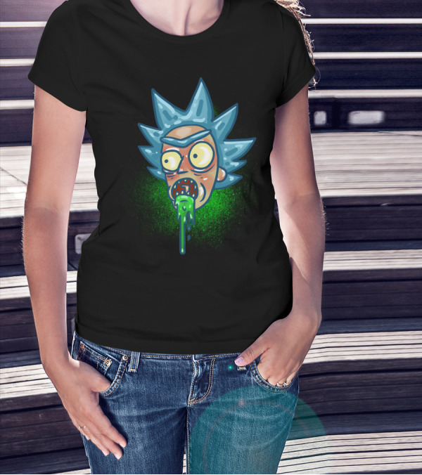 Specific To Rick And Morty Burp Green Slime Face T-Shirt