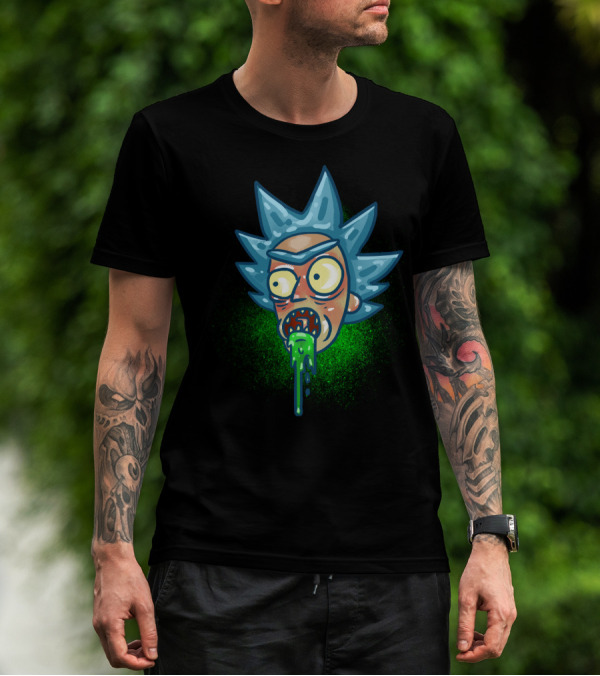 Specific To Rick And Morty Burp Green Slime Face T-Shirt