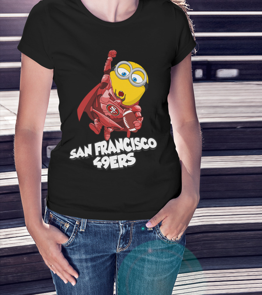 San Francisco 49ers Minion Superhero Football T-Shirt