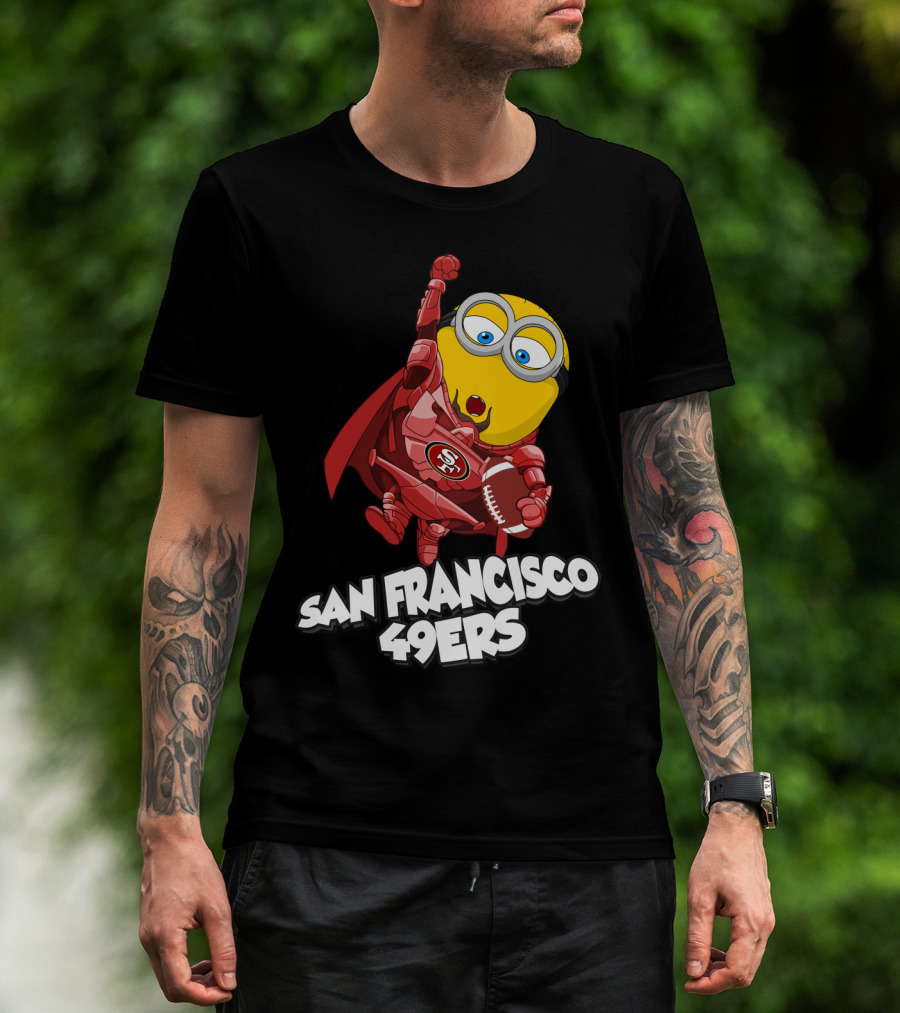 San Francisco 49ers Minion Superhero Football T-Shirt