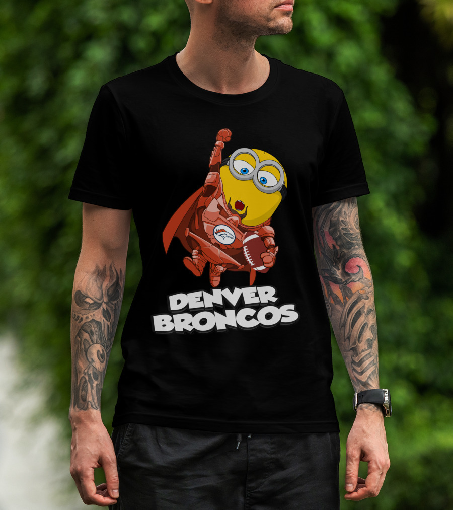 Denver Broncos Minion Superhero Football Character T-Shirt
