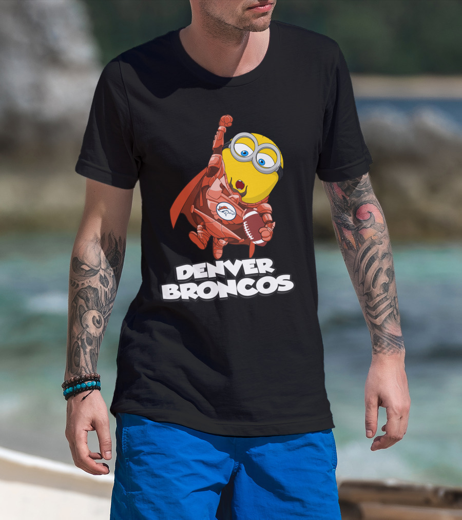 Denver Broncos Minion Superhero Football Character T-Shirt