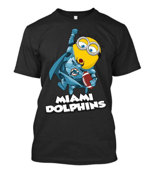 MIAMI DOLPHINS Minion Superhero Football T-Shirt