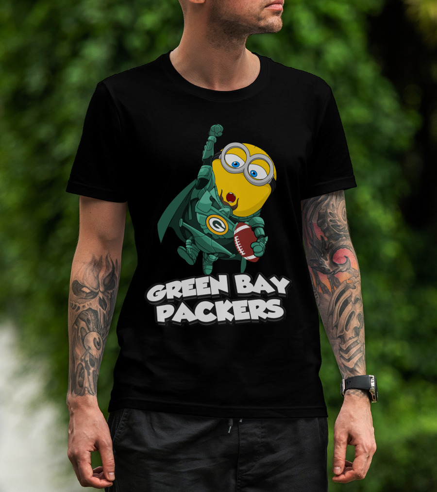 Green Bay Packers Minion Football Crossover T-Shirt
