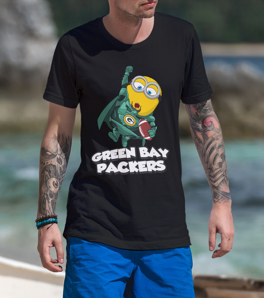 Green Bay Packers Minion Football Crossover T-Shirt