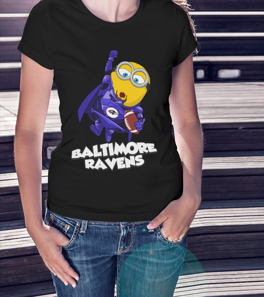 Baltimore Ravens Minion Football Fan T-Shirt