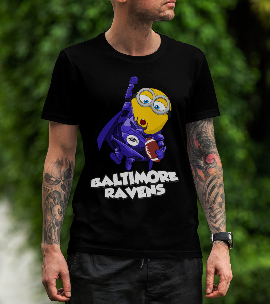 Baltimore Ravens Minion Football Fan T-Shirt