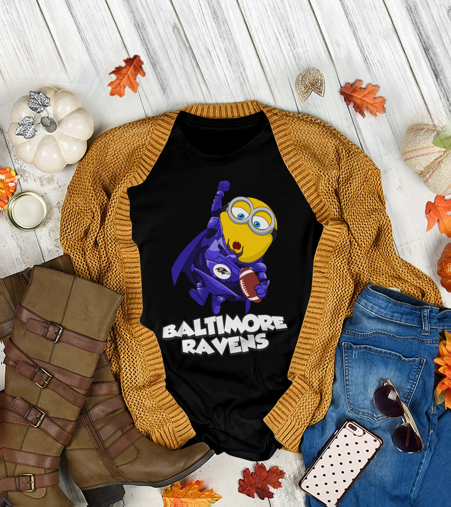 Baltimore Ravens Minion Football Fan T-Shirt