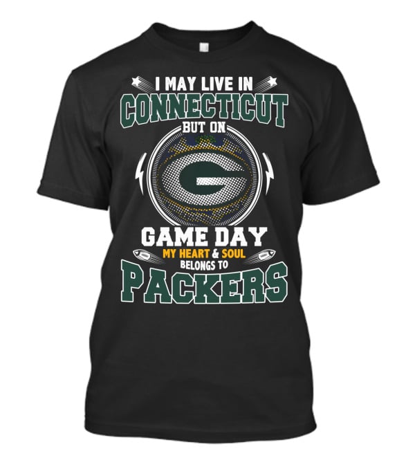 Connecticut Residents Love Packers Game Day Heart & Soul T-Shirt