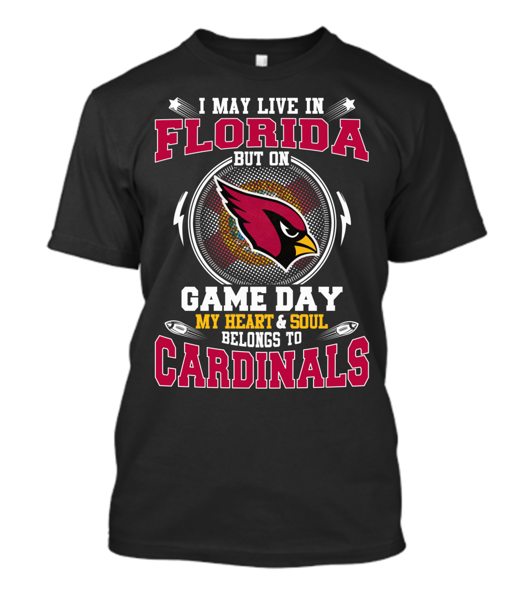 Florida Game Day My Heart & Soul Belongs To Cardinals T-Shirt