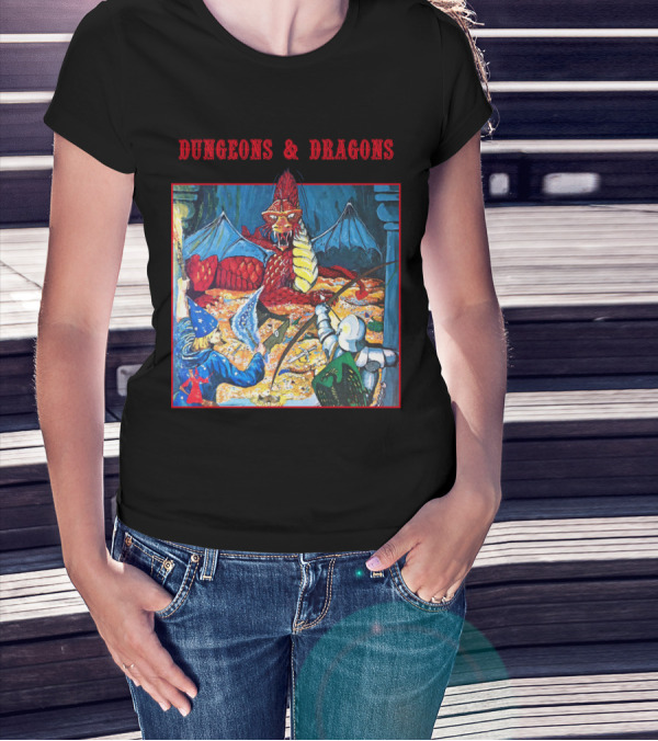 DUNGEONS And DRAGONS BASIC SET VINTAGE ILLUSTRATION ADVENTURE T-Shirt